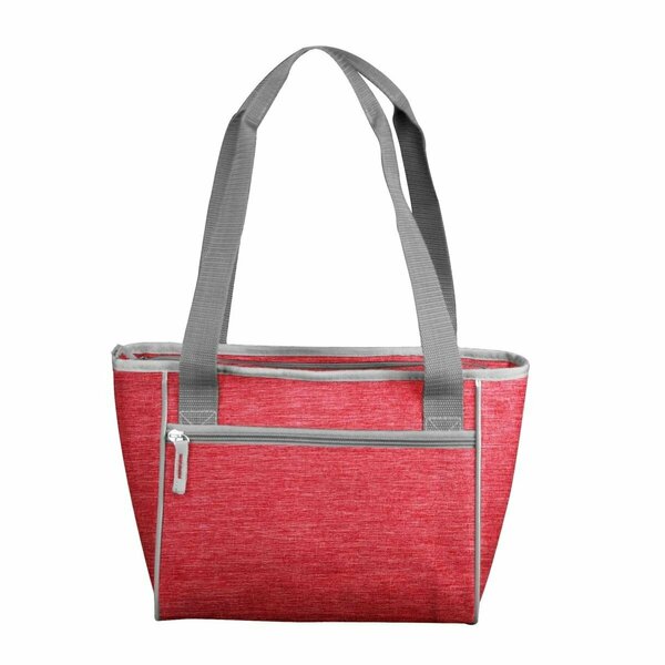 Moment-In-Time Plain Red Crosshatch Cooler Tote Bag Holds for 16 Cans MO3596311